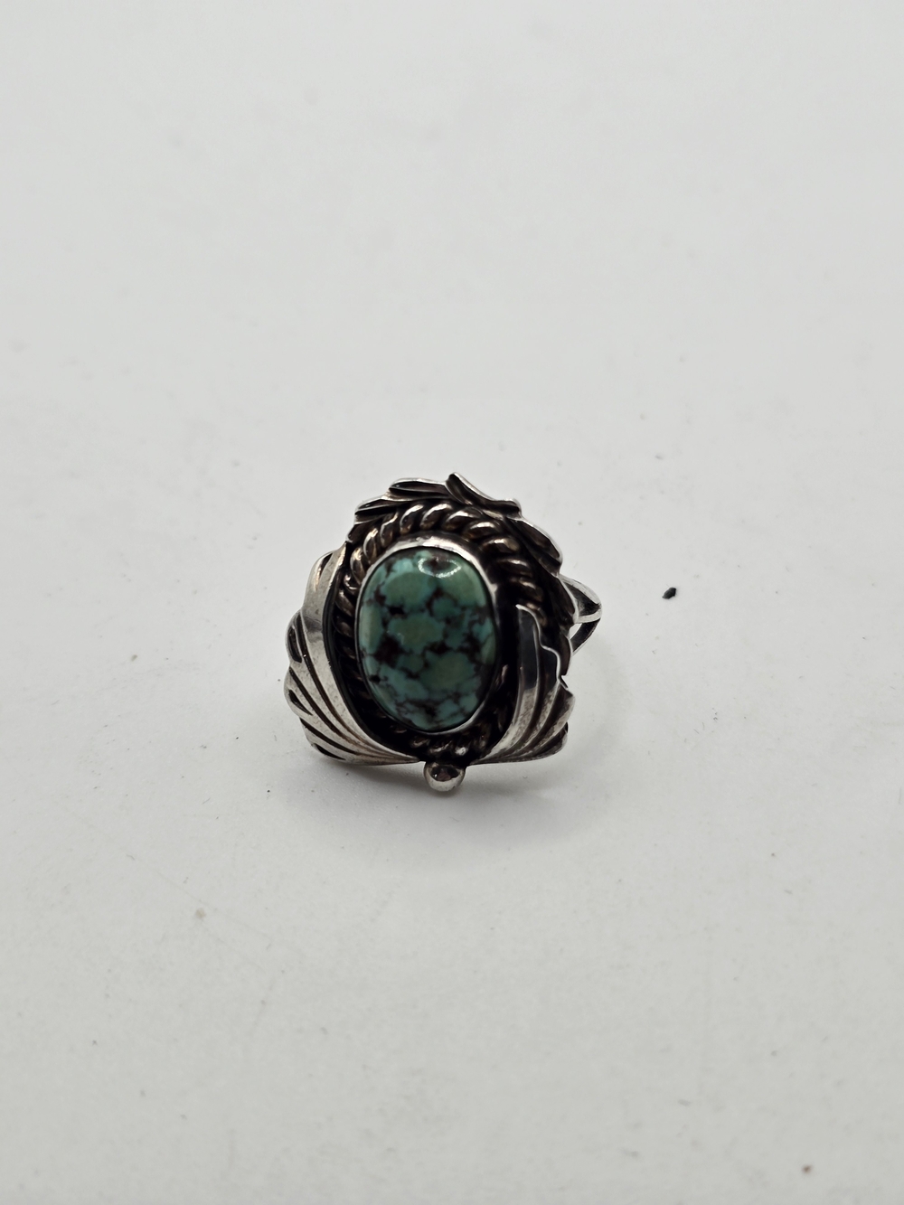 Vintage R. Williams Navajo Sterling Silver Turquoise Stone Parure - Picture 12 of 16